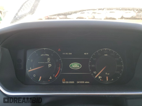 2014 Land Rover Range Rover Sport Supercharged with VIN SALWR2TF5EA364551, listed as a Copart auction lot 45318575 with 41,038 mi miles and Salvage Title. Bid and sale history available at DreamBid. Image 9.