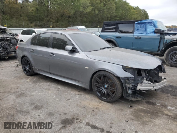 2009 BMW 5 Series 550i with VIN WBANW53529CT55446, listed as a Copart auction lot 78631374 with 125,375 mi miles and Salvage Title. Bid and sale history available at carsss.com. Image 4.