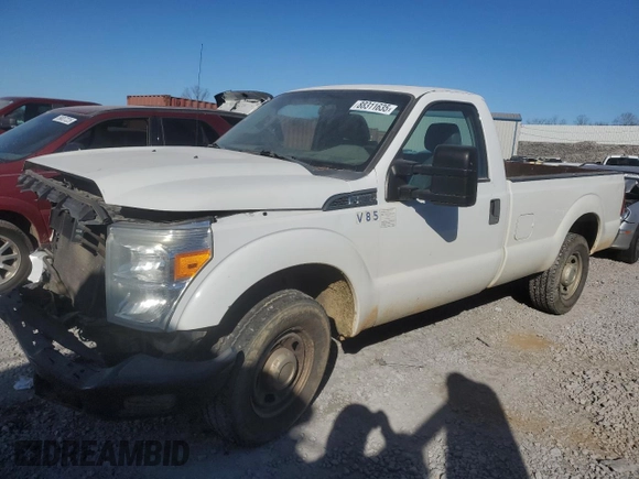 2014 Ford F-250 XL with VIN 1FTBF2A60EEA98432, listed as a Copart auction lot 88311635 with 320,415 mi miles and Salvage title. Bid and sale history available at DreamBid. Image 1.