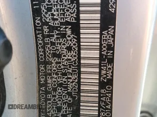 2012 Toyota Prius Two z VIN JTDZN3EU1C3052097, wystawiony jako Copart lot #59036025 z przebiegiem 246 911 mil mil oraz Szkoda całkowita • Salvage title. Historia ofert i sprzedaży dostępna na DreamBid. Obrazek 12.