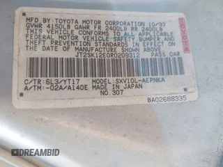 1994 Toyota Camry LE z VIN JT2SK12E0R0209312, wystawiony jako IAAI lot #42197159 z przebiegiem 270 657 mil mil oraz . Historia ofert i sprzedaży dostępna na DreamBid. Obrazek 9.