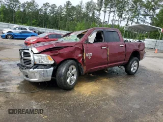 2018 Ram 1500 Lone Star Silver with VIN 1C6RR7LT4JS268462, listed as a Copart auction lot 56330295 with 92,605 mi miles and Salvage title. Bid and sale history available at DreamBid. Image 1.