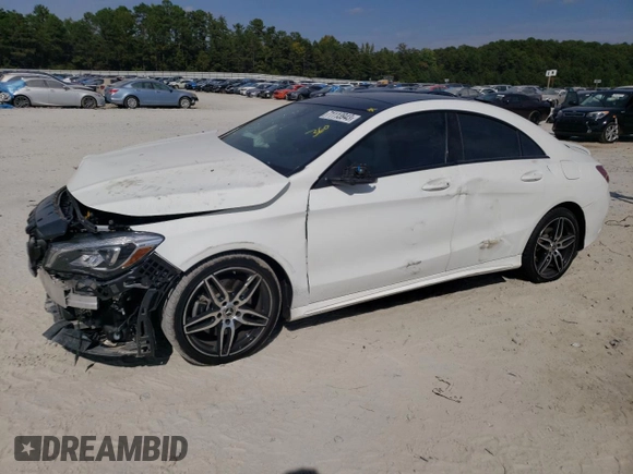 2018 Mercedes-Benz CLA 250 with VIN WDDSJ4EB0JN638167, listed as a Copart auction lot 71113943 with 50,698 mi miles and . Bid and sale history available at DreamBid. Image 1.