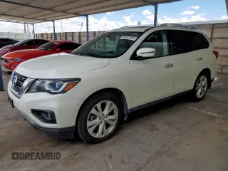 2018 Nissan Pathfinder SL z VIN 5N1DR2MN2JC614391, wystawiony jako Copart lot #62642995 z przebiegiem 50 686 mil mil oraz Czysty tytuł • Clean title. Historia ofert i sprzedaży dostępna na DreamBid. Obrazek 1.