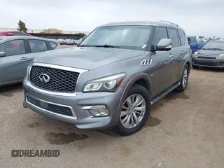 2015 Infiniti QX80 with VIN JN8AZ2NE9F9086475, listed as a IAAI auction lot 42783811 with 114,053 mi miles and . Bid and sale history available at DreamBid. Image 2.