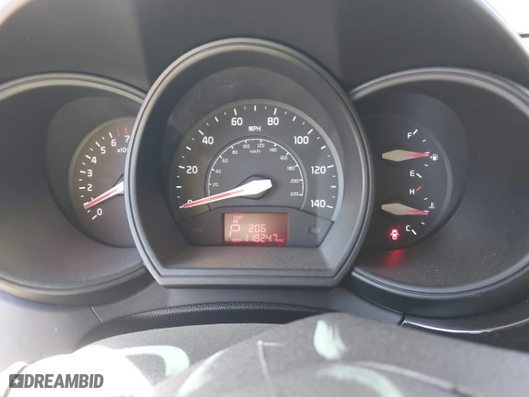 2016 Kia Rio LX with VIN KNADM5A35G6621542, listed as a IAAI auction lot 41862287 with 118,247 mi miles. Bid and sale history available at carsss.com. Image 7.