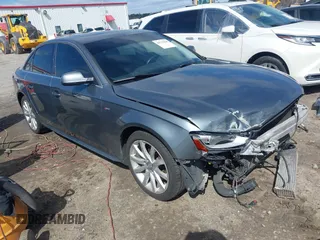 2014 Audi A4 Premium z VIN WAUAFAFL1EN024888, wystawiony jako IAAI lot #41733326 z przebiegiem 117 232 mil mil oraz . Historia ofert i sprzedaży dostępna na DreamBid. Obrazek 1.