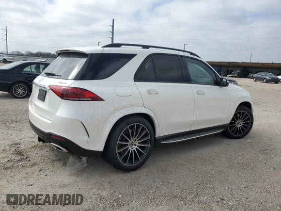 2020 Mercedes-Benz GLE 580 with VIN 4JGFB8GB2LA168470, listed as a Copart auction lot 43975845 with 58,042 mi miles and Salvage title. Bid and sale history available at DreamBid. Image 3.