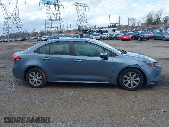 2020 Toyota Corolla LE with VIN JTDEPRAE3LJ007619, listed as a IAAI auction lot 41890730 with 43,481 mi miles. Bid and sale history available at carsss.com. Image 14.