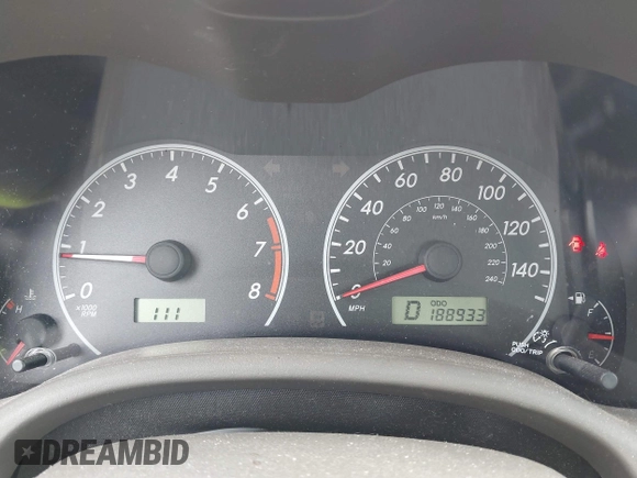 2009 Toyota Corolla with VIN 2T1BU40E59C104664, listed as a IAAI auction lot 42492948 with 188,933 mi miles and . Bid and sale history available at DreamBid. Image 7.