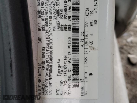 2015 Ford Fiesta SE z VIN 3FADP4EJ0FM208509, wystawiony jako Copart lot #78742224 z przebiegiem 120 806 mil mil oraz Szkoda całkowita • Salvage title. Historia ofert i sprzedaży dostępna na DreamBid. Obrazek 12.