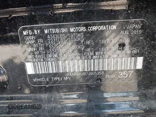 2020 Mitsubishi Outlander ES z VIN JA4AP3AU8LU005358, wystawiony jako IAAI lot #42307802 z przebiegiem 73 785 mil mil oraz . Historia ofert i sprzedaży dostępna na DreamBid. Obrazek 9.