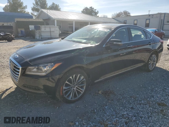 2015 Hyundai Genesis 3.8L with VIN KMHGN4JE9FU015398, listed as a Copart auction lot 47484215 with 124,873 mi miles and Clean Title. Bid and sale history available at carsss.com. Image 1.