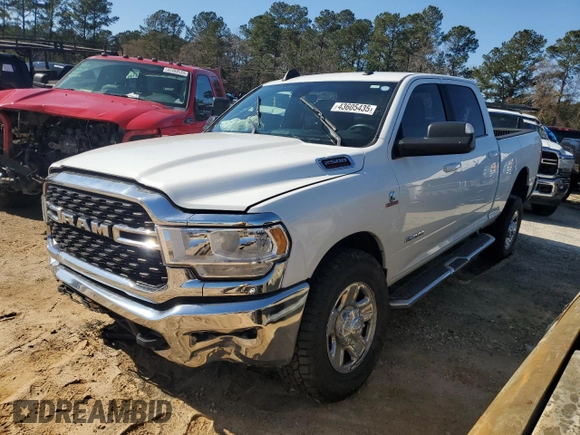 2022 Ram 2500 Big Horn with VIN 3C6UR5DL1NG247160, listed as a Copart auction lot 43605435 with 62,212 mi miles and Salvage Title. Bid and sale history available at carsss.com. Image 1.
