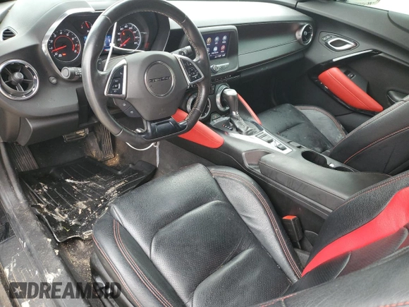 2022 Chevrolet Camaro 1LT with VIN 1G1FB1RSXN0107670, listed as a Copart auction lot 86009564 with 57,388 mi miles and Salvage Title. Bid and sale history available at carsss.com. Image 8.
