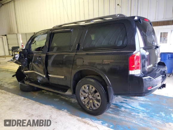 2015 Nissan Armada Platinum z VIN 5N1BA0NFXFN620977, wystawiony jako Copart lot #47793445 z przebiegiem 172 514 mil mil oraz Szkoda całkowita • Salvage title. Historia ofert i sprzedaży dostępna na DreamBid. Obrazek 2.