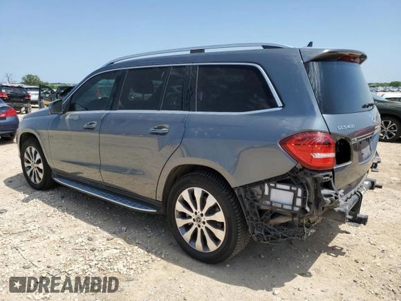 2018 Mercedes-Benz GLS 450 with VIN 4JGDF6EE0JB011217, listed as a Copart auction lot 55772345 with 91,542 mi miles and Salvage title. Bid and sale history available at DreamBid. Image 2.