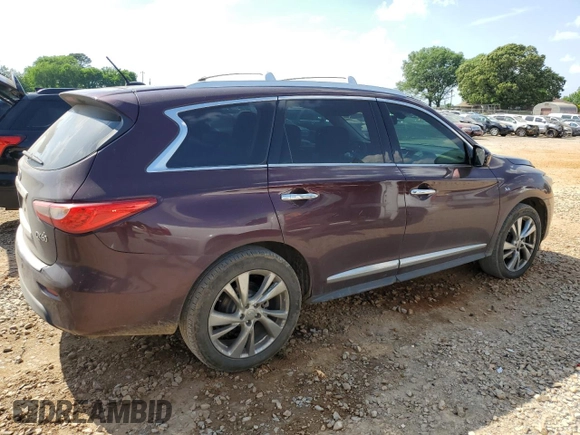 2014 Infiniti QX60 with VIN 5N1AL0MN5EC528670, listed as a Copart auction lot 54874095 with 178,916 mi miles and Salvage Title. Bid and sale history available at DreamBid. Image 3.
