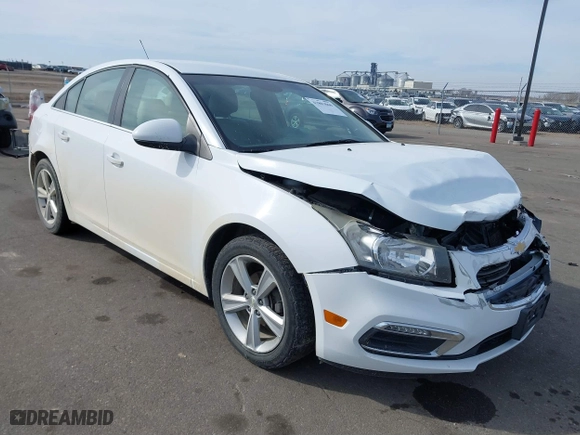 2015 Chevrolet Cruze LT with VIN 1G1PE5SB1F7243661, listed as a IAAI auction lot 41803060 with 150,559 mi miles. Bid and sale history available at carsss.com. Image 1.