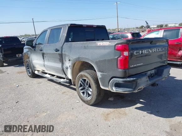 2021 Chevrolet Silverado 1500 LT Trail Boss with VIN 1GCPYFEL6MZ148202, listed as a IAAI auction lot 41908592 with 77,048 mi miles and . Bid and sale history available at DreamBid. Image 3.
