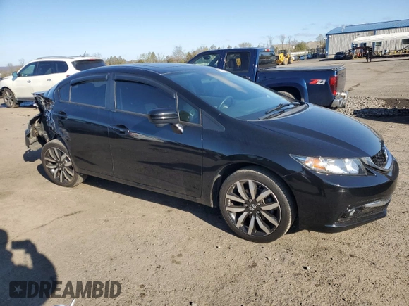 2015 Honda Civic EX-L with VIN 19XFB2F94FE214043, listed as a Copart auction lot 53528065 with 120,000 mi miles and Salvage Title. Bid and sale history available at carsss.com. Image 4.