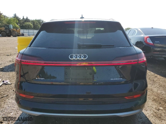 2021 Audi e-tron Premium Plus with VIN WA1LAAGE3MB005828, listed as a Copart auction lot 63309164 with 60,401 mi miles and Salvage Title. Bid and sale history available at carsss.com. Image 6.