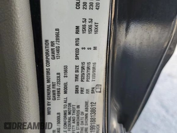 2008 Chevrolet Colorado LS with VIN 1GCCS199188138612, listed as a Copart auction lot 68634484 with 227,515 mi miles and Salvage Title. Bid and sale history available at carsss.com. Image 12.