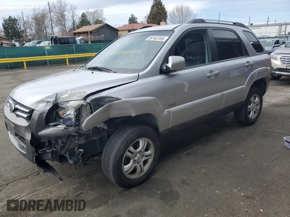 2005 Kia Sportage LX with VIN KNDJE723457117231, listed as a Copart auction lot 50163165 with 97,273 mi miles and Salvage Title. Bid and sale history available at carsss.com. Image 1.