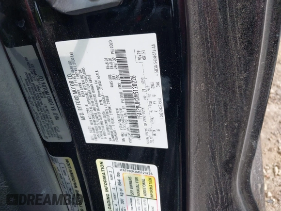 2021 Ford Mustang EcoBoost z VIN 1FATP8UH2M5120226, wystawiony jako IAAI lot #42164009 z przebiegiem 85 571 mil mil oraz . Historia ofert i sprzedaży dostępna na DreamBid. Obrazek 9.