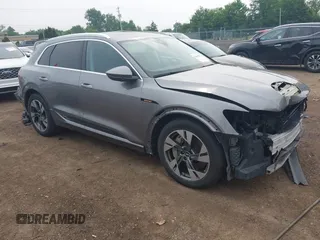 2022 Audi e-tron Premium with VIN WA1AAAGE1NB003892, listed as a IAAI auction lot 42391555 with 48,771 mi miles and . Bid and sale history available at DreamBid. Image 1.