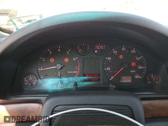 1998 Audi A4 с VIN WAUDD28D3WA149964, выставлен на аукционе Copart как лот 71413644 с пробегом 62 113 миль миль и Чистый • Clean title. История ставок и продаж доступна на DreamBid. Изображение 9.