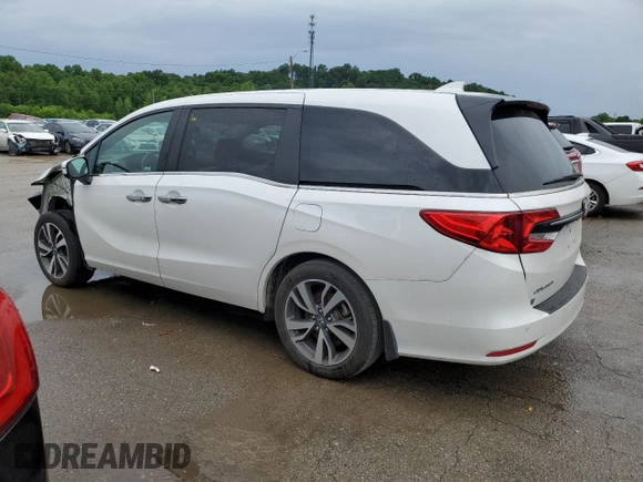 2023 Honda Odyssey Touring with VIN 5FNRL6H86PB049842, listed as a Copart auction lot 55992424 with 27,423 mi miles and Non Repairable. Bid and sale history available at DreamBid. Image 2.
