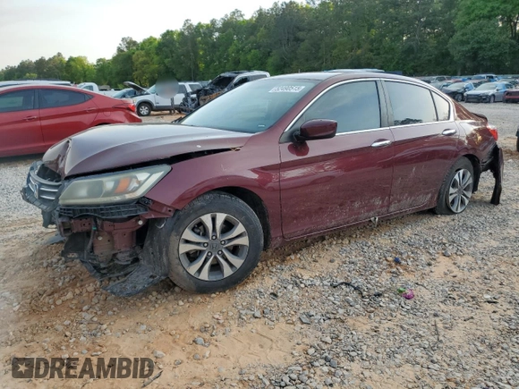 2014 Honda Accord LX with VIN 1HGCR2F31EA125026, listed as a Copart auction lot 52490515 with Not Provided miles and Salvage Title. Bid and sale history available at DreamBid. Image 1.