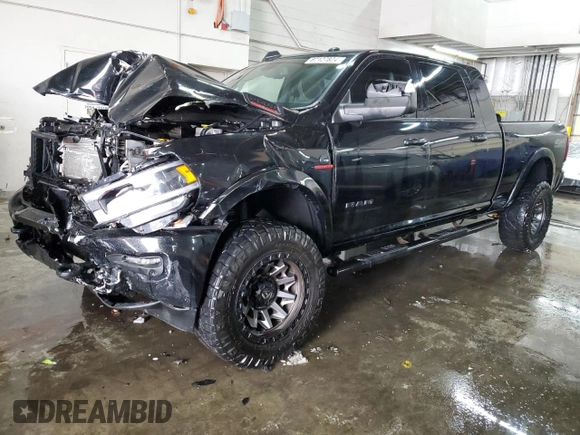 2021 Ram 2500 Laramie with VIN 3C6UR5NL8MG502996, listed as a Copart auction lot 87127824 with 63,840 mi miles and Salvage Title. Bid and sale history available at carsss.com. Image 1.
