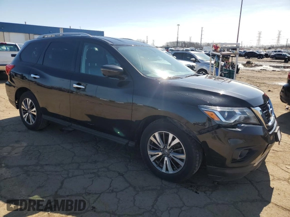 2017 Nissan Pathfinder SV with VIN 5N1DR2MM3HC697511, listed as a Copart auction lot 51979005 with 136,300 mi miles and Clean Title. Bid and sale history available at carsss.com. Image 4.