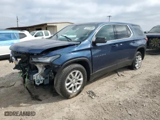 2022 Chevrolet Traverse LS with VIN 1GNERFKW7NJ169151, listed as a Copart auction lot 44131945 with 45,178 mi miles and Salvage Title. Bid and sale history available at carsss.com. Image 1.