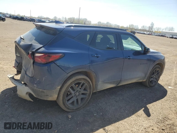 2022 Chevrolet Blazer LT z VIN 3GNKBHR45NS188982, wystawiony jako Copart lot #54539855 z przebiegiem 38 169 mil mil oraz Szkoda całkowita • Salvage title. Historia ofert i sprzedaży dostępna na DreamBid. Obrazek 3.