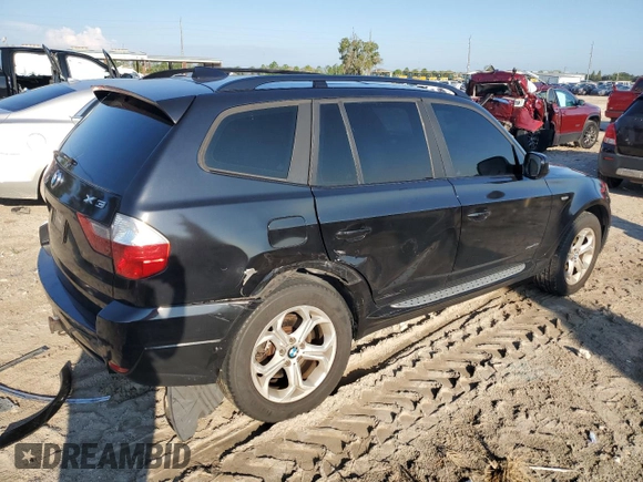 2010 BMW X3 xDrive30i with VIN WBXPC9C47AWJ34031, listed as a Copart auction lot 72241164 with 192,435 mi miles and Salvage Title. Bid and sale history available at carsss.com. Image 3.
