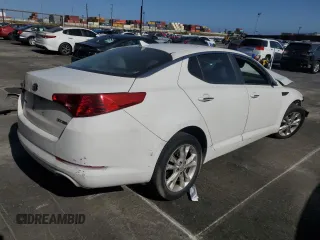 2013 Kia Optima EX with VIN 5XXGN4A70DG252340, listed as a Copart auction lot 58091195 with Not provided miles and Salvage title. Bid and sale history available at DreamBid. Image 3.