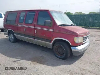 1993 Ford Econoline Cargo with VIN 1FDEE14N6PHB08293, listed as a IAAI auction lot 42052692 with Not Provided miles. Bid and sale history available at carsss.com. Image 1.