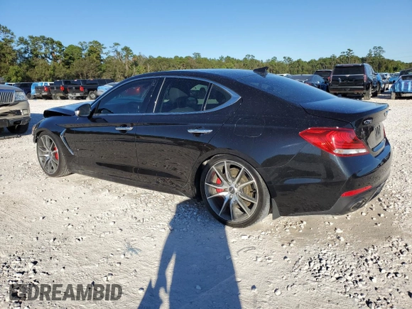 2019 Genesis G70 3.3T Advanced with VIN KMTG34LE0KU019519, listed as a Copart auction lot 80455204 with 72,745 mi miles and Salvage Title. Bid and sale history available at carsss.com. Image 2.