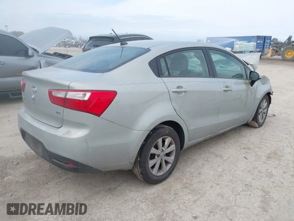 2013 Kia Rio EX with VIN KNADN4A34D6223239, listed as a IAAI auction lot 41683594 with 95,550 mi miles and . Bid and sale history available at DreamBid. Image 4.