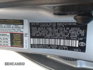 2017 Toyota Camry XLE with VIN 4T1BF1FKXHU345915, listed as a IAAI auction lot 41869325 with 144,417 mi miles. Bid and sale history available at carsss.com. Image 9.