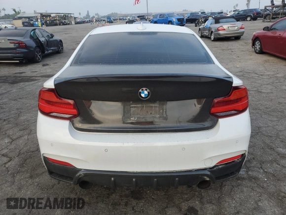 2018 BMW 2 Series M240i with VIN WBA2J5C5XJVC07087, listed as a Copart auction lot 83638694 with 90,539 mi miles and Salvage Title. Bid and sale history available at carsss.com. Image 6.