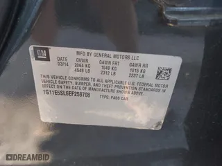 2014 Chevrolet Malibu LT with VIN 1G11E5SL6EF258708, listed as a IAAI auction lot 41452146 with 147,648 mi miles. Bid and sale history available at carsss.com. Image 9.