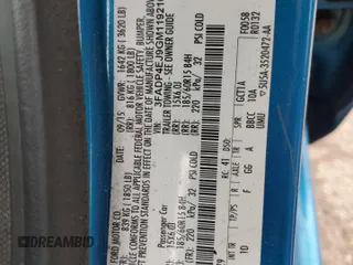2016 Ford Fiesta SE z VIN 3FADP4EJ9GM119216, wystawiony jako Copart lot #54443315 z przebiegiem 117 833 mil mil oraz Szkoda całkowita • Salvage title. Historia ofert i sprzedaży dostępna na DreamBid. Obrazek 13.