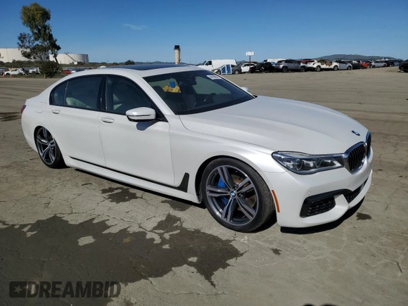 2016 BMW 7 Series 750i with VIN WBA7F0C55GGM20839, listed as a Copart auction lot 46189945 with 75,886 mi miles and Salvage Title. Bid and sale history available at carsss.com. Image 4.