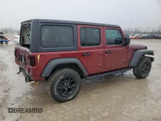 2021 Jeep Wrangler Unlimited Sport S with VIN 1C4HJXDG7MW814908, listed as a Copart auction lot 55394875 with 72,754 mi miles and Salvage title. Bid and sale history available at DreamBid. Image 3.