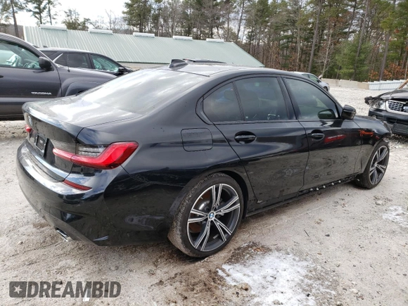 2020 BMW 3 Series 330i xDrive with VIN 3MW5R7J03L8B43762, listed as a Copart auction lot 65129272 with 12,900 mi miles. Bid and sale history available at carsss.com. Image 3.