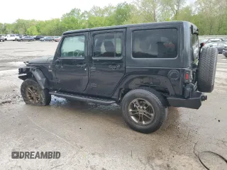 2016 Jeep Wrangler Unlimited 75th Anniversary with VIN 1C4HJWEG3GL198641, listed as a Copart auction lot 55892035 with 128,702 mi miles and Salvage title. Bid and sale history available at DreamBid. Image 2.